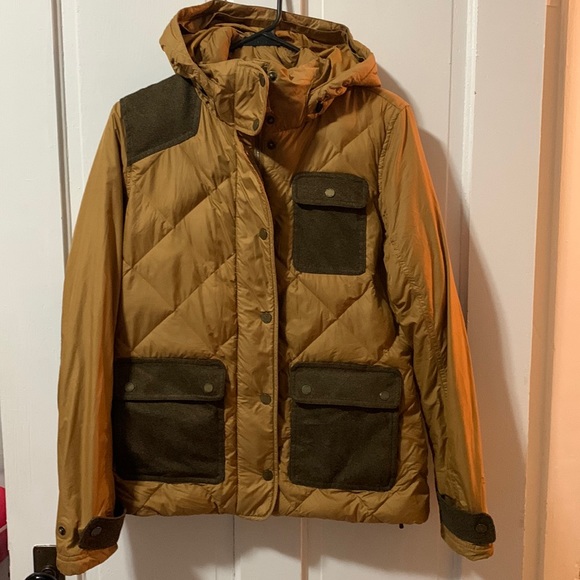 Marmot Other - Marmot 700 Fill Down Brown Quilted Hooded Jacket